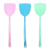 Fliegenklatsche, Kunststoff Fliegenklatschen Multi-Pack, 3 Stück Langer Griff Fly Swatter für Fliegen, Mücken und Insekten(Farbe zufällig)