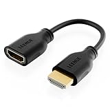 LEENUE HDMI Verlängerung Kurz 18cm, 4K HDMI Verlängerungskabel Stecker auf Buchse,Unterstützung 3D, UHD, 2160p,HDMI Kabel Verbinder Kurz für TV Stick, Roku, PS5, Monitor 1 Stück