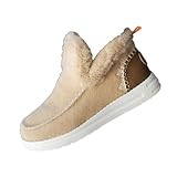 Winter-Schneestiefel für Damen, mit Fleece gefüttert, flache warme Stiefel, Outdoor-Gummistiefel, dicke Unterseite, gepolsterte Stiefel, Samt, Wolle, Baumwolle, Schuhe, runder Kopf, verdickte
