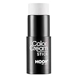 Intense Neon UV ColorCream Face & Body Paint Stick by Moon Glow - Professionelles Gesichts- und Körperschminke für Erwachsene und Kinder - 21g - Weiß
