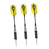 TOYANDONA 3 Stück Teiliges Metall-dartpfeile mit Nadelspitze Widerstandsfähig und Portabel Gelbe Flights für Sportevents und Erholung Langlebiges Steeldarts Zubehör