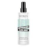 Redken Strukturgebendes Spray für eine sofortige Revitalisierung von Locken, Mit Squalan und Jojoba-Öl, Für ein frisches Haargefühl, Silikonfrei, Refreshing Curl Mist, 1 x 250 ml