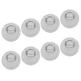 Holibanna 8 Stück Edelstahl D Ring Befestigungen für Paddleboards Kajaks und Schlauchboote Marinequalität D Schnallen mit PVC Klemme für Sicheres Anbringen