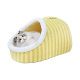 Katzenbetthöhle, Katzenhöhle für drinnen | Katzenhöhle für mittelgroße und große Katzen | Bequemer waschbarer Hausschuh für Haustiere, Katzenbett in D-Form