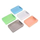 IWOWHERO 5 Stück Teiliges Hard Disk Schutzbox aus Robustem Kunststoff mit Schnappverschluss Stoßfest mit Beschriftungsfeld als Digitalzubehör Organizer und Aufbewahrungsbox für Hdds