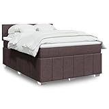 Juroupi Boxspringbett mit Matratze Bett Mit Matratze Betten Boxspringbett Mit Matratze Schlafzimmer Bett Dunkelbraun 140x200 cm Stoff - 3289394