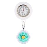 PACKOVE Silikon Schwesternuhr Cartoon Krankenschwesteruhr mit Clip Leichte Abnehmbare Pflegeuhr für Damen und Mädchen Praktische Ansteckuhr für Medizinische Berufe