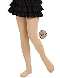 AMIYOYO Thermo Strumpfhose Mädchen Gefütterte Leggings Kinder Ballettkleidung Winter Warm Lined Tights Verdicke Treggings Innenfutter (Hautfarbe,XL)