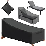 BIZOI Abdeckung Gartenliege, Abdeckhauben für Liegen, UV-Beständiges Schonbezug für Gartenliege, 420D Oxford Schutzhülle Gartenliege für Sonnenliege Liegestuhl Deckchair