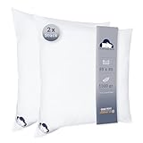 2er Set Kissen 80x80 cm - 1300g Füllung - Hypoallergen - Handgefertigte Luxus-Kopfkissen und Schlafkissen - Federkissen mit Aufbewahrungstasche - Allergikerfreundliche Nachtkissen - Pillow