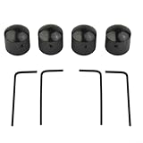 RemixAst Für BassTelecaster-Gitarren, gewölbt, gerändelt, Lautstärkeregler, 4 x schwarze Knöpfe (schwarz)