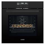 KB-ELEMENTS Einbaubackofen mit stecker - Einbaubackofen 60cm, 73 Liter, Full Touch Display, 14 Funktionen, Airfryer Funktion, 2 x Teleskopvollauszug Set, Aqua Clean, Circle Fan Heater,