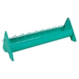 horizont CHICK'A Futtertrog 50 cm lang, 11 cm breit, Futterspender für Hühner mit Gitter, Futterautomat Hühnerfutter Küken Wachtel, ideales Zubehör für Hühnerstall und Freilaufgehege