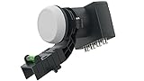 GeoSync Universal Quad 4 Ausgang LNB für Satellitenschüssel Freesat SKY HD TV Satellitenempfänger für MK4 Zone Geschirr Feed Horn Design mit Wasserwaage Halterung