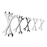 RASTKY Maulschlüssel-Satz, Effizienter Doppelkopfschlüssel aus Karbonstahl für die Autoreparatur, Hauswartung, 10 Stück