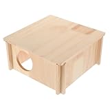 BESTonZON Meerschweinchen Holzhaus Kleintier Versteck Mehrkammeriges Hamster Labyrinth Natürliche Holz Rückzugsmöglichkeit für Kleine Haustiere Wie Hamster Chinchilla