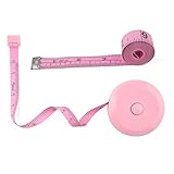 WINTAPE Maßband Körper, weiches Körpermaßband, Maßband nähen Stoff Tailor Cloth Craft Messung Tape，150cm Rosa einziehbares doppelseitiges Maßband (2 PCS)