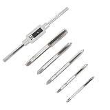 NestNook 6-teiliger metrischer Handgewindebohrer- und Schneideisensatz mit verstellbarem Windeisen, M3, M4, M5, M6, M8