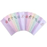 12 Stück Taschentücher Baumwolle Damen, Stoff Taschentücher Stickerei Vintage Taschentücher für Hochzeiten und Partys, Stofftaschentücher, farbige Taschentücher für Frauen, Damentaschentücher, Teepart