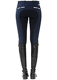 SPOOKS Reithose für Damen Mädchen Kinder, Voll-Besatz Reithosen Leggings Turnierreithose - bequem & stylisch Ricarda Full - Navy XXS