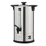 METRO Professional Kaffeemaschine GCM4007, 6.75 Liter, 45 Tassen, 950 W, mit Filter, Warmhaltefunktion, Überhitzungsschutz, Füllstandsanzeige, Kühle Außenwand, Deckelverschluss, silber
