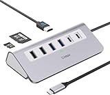 USB C Hub, 9-IN-1 USB Hub 3.0 mit 4K HDMI, 2 USB-A 3.0, PD 100W, 2 USB-A 2.0, USB-C 3.0, SD/TF, Aluminium Docking Station für iPhone16 MacBook Air/Pro iPad Dell/HP Laptop/Mac OS/Windows/Chromecast