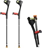 Klappbare Unterarmgehstützen, höhenverstellbare Gehkrücken für Erwachsene, leicht, ergonomischer Griff, Paar