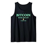 BITCOIN - NEVER TOO LATE. 21 Million Club. Rich Crypto Money Tank Top