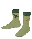 FALKE Unisex Kinder Dinosaurs K So Baumwolle Gemustert Socken, Grün Ferngreen 7084, 35-38