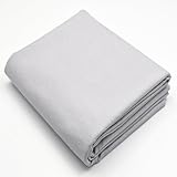 Stoff Virginia Tex, Meterware, Baumwollstoff 100%, große Breite 240 cm, Baumwollstoff 100% Oeko -Tex Standard 100 Unifarben zum Nähen (Hellgrau 45, 200 cm x 240 cm)