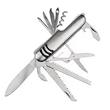 Taschenmesser Outdoor Klappmesser 11 Funktionen – Multitool Edelstahl Messer Camping Survival Angeln – Klappbares Multifunktionsmesser mit Sicherheitsverriegelung & ergonomischem Griff