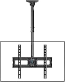 PERLESMITH TV-Deckenhalterung – TV-Halterung neigbar und schwenkbar, verstellbar für Bildschirme von 26 bis 65 Zoll – Dachhalterung Full-Motion trägt 50 kg mit VESA 400 x 400 mm