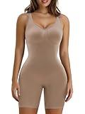 SHAPERX Shapewear Damen Bauchweg Stark Formend Body Shaper Overall-Shorts Abnehmen Shaping Bodysuit, UK-SZ5310-Sienna-L/XL
