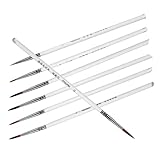 PRETYZOOM 11 Stück Detail Paint Brush Set Nylon Miniatur Malerpinsel für Aquarell Öl Acryl Gouache Nail Art Feine Spitze Leicht Kompakt Vielseitig für Künstler und Hobbymaler