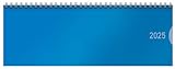 Tischquerkalender Classic Colourlux blau 2025: 1 Woche 1 Seite; Bürokalender; Tischkalender quer im Format: 29,8 x 10,5 cm