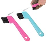 2 Stück Hufkratzer Pferdekopf Hufauskratzer,Hufauskratzer Für Pferde,Hufkratzer Für Pferde,Mit Bürste 2 In 1 Hufauskratzer Pferdepflege Zubehör Für Saubere Hufe Zur Hufpflege,Zufällige Farbe