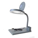 ATAAY LED Lupe 10X Tischlupe Vergrößerung Makuladegeneration Lesehilfen Lupenbrille für Sehbehinderte oder Jedermann