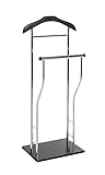 HAKU Möbel Herrendiener Chrom, schwarz, MDF, Metall - Maße: B 45 cm x H 110 cm x T 30 cm, Style: Modern
