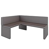 Eckbank Akiko Corner Bench - Eckbankgruppe für Ihrem Esszimmer, Küche modern, Sitzecke, Essecke. Perfekt für Küche, Büro und Rezeption. Solide und Starke Verarbeitung. (Soft 30, 128x168cm Links)