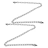 Kisangel 2 Sets Dekorative Metallkette Gartendeko und Holzbrücken Robuste Hängende Ketten für Schaukel Baum und Blumenampeln Schwarz Inklusive Sicherungselemente Wetterfest