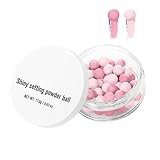 Loses Fixierpuder, Finishing Powder Ball Face Twinkling Highlighter Makeup, Ölkontrollierende Glitzer-Make-up-Puderkugel, Gesichtspuder mit aufbaubarer Deckkraft, Highlighter Make Up