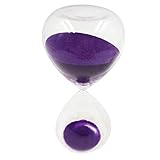 Gcljlmy 15 Minuten Uhr Teeuhr - aus Glas & - 13.5x5.5cm (Lila)