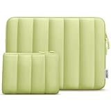 TECOOL 13.3 Zoll Laptop Tasche Hülle für MacBook Air 13 13.6 M3 M2 2024 2022-2010,MacBook Pro 13 M2 M1 2022-2012,MacBook Pro 14 M4 M3 M2 2024,13.3' Acer Dell Lenovo HP Spritzfeste Tasche,Avocadogrün