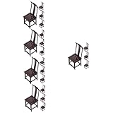 ibasenice 20 STK Mini-Stuhl Dekoration wohnaccessoires Puppenhausmöbel sammlerstücke Retro Stuhl Modell Mini Stuhl Puppenhaus Mini Vintage Stuhl Dekore Miniaturstuhl Miniaturmöbel Abs Brown