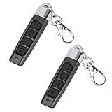 2Pcs Garagentor Fernbedienung 433MHz, Funkfernbedienung Garagentoröffner Handsender, Garagentoröffner Klonen Universal, Fernbedienung Duplizierer für Zauntür, Rollladenschalter