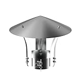 GYDFDHR Schornsteinkappen, Rauchabzugskappen, runde Dachkappe aus Edelstahl für alle Wetterbedingungen, Kaminschutzhaube für Kamine, verstellbar, Schornstein-Regenkappe, runde Abgaskappe o