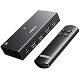 UGREEN HDMI Switch 3 in 1 Out 4K@60Hz, HDMI Splitter mit Fernbedienung Unterstützt HDR10+ CEC HDCP2.2 Kompatibel mit Switch PS5/4/3 Xbox Blu Ray Player