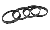 Autoverbreiterungen, 4 Stück, 67,1 mm bis 60,1 mm, 72,6 mm bis 57,1 mm, 66,6 mm bis 57,1 mm, Zentralringe, Auto-Bohrung, Radnabstandsringe, Spurverbreiterungen (Farbe: 66,6 mm bis