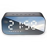 AALLYN Drahtloser Lautsprecher-Wecker,Tragbarer wiederaufladbarer Multifunktions-USB-Alarm | Kabelloser Radiowecker zum Wandern, Camping, Angeln