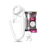 De-Plastik | Gardinenröllchen 100 STK. + 6 Feststeller | Ø 8 mm Kugelrolle | Für Innenlaufschienen & Vorhangschienen | Leise & Waschmaschinenfest | Stabile Rollen mit Faltenleghaken